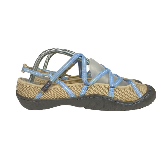 J-41 Jeep Gray Pink Vegan Textile Outdoor Shoes Active Strappy Sandals Size 8 - Picture 1 of 10